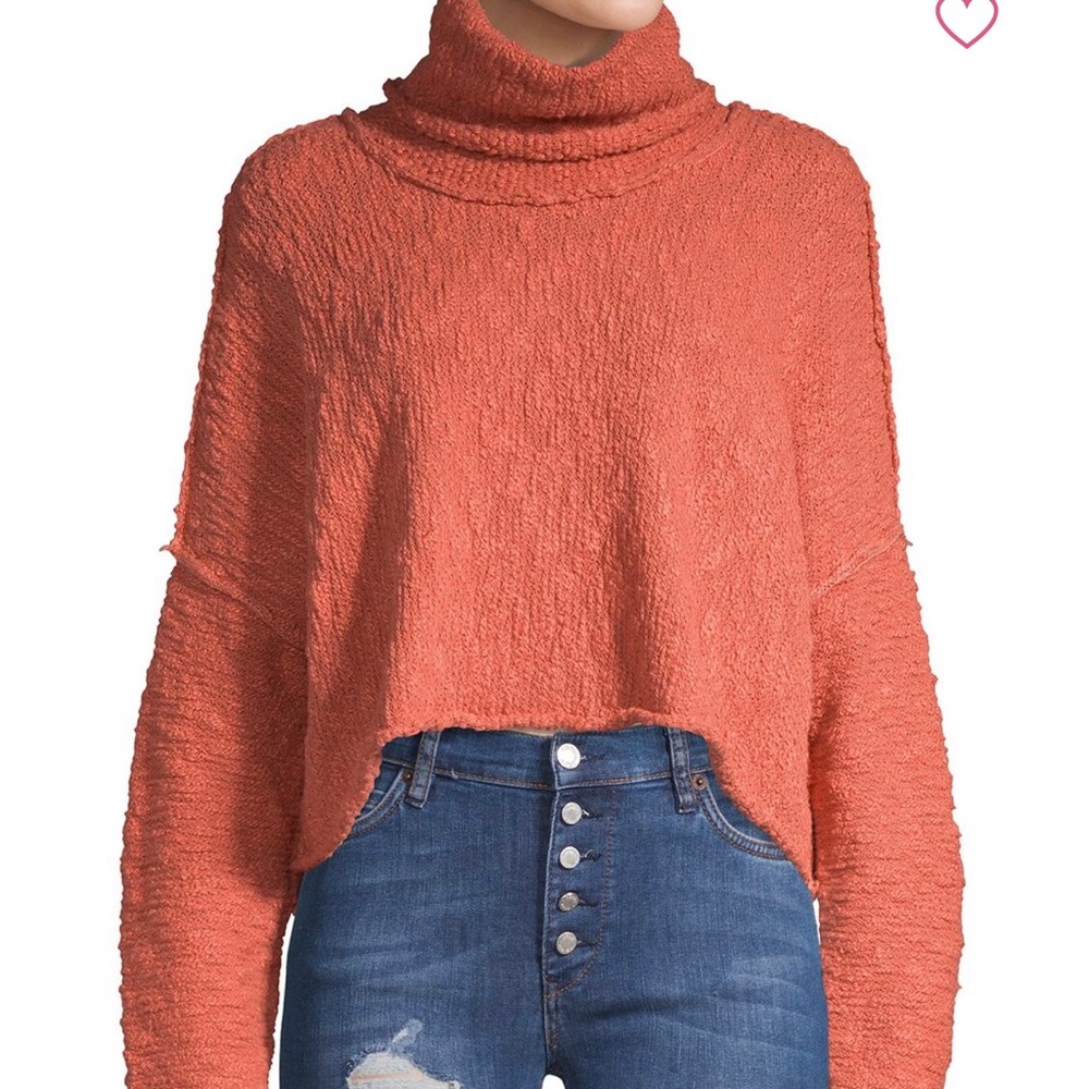 Free People Big Easy cowl neck crop sweater